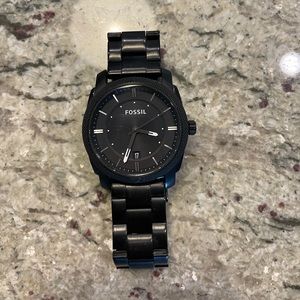 Black Fossil Watch